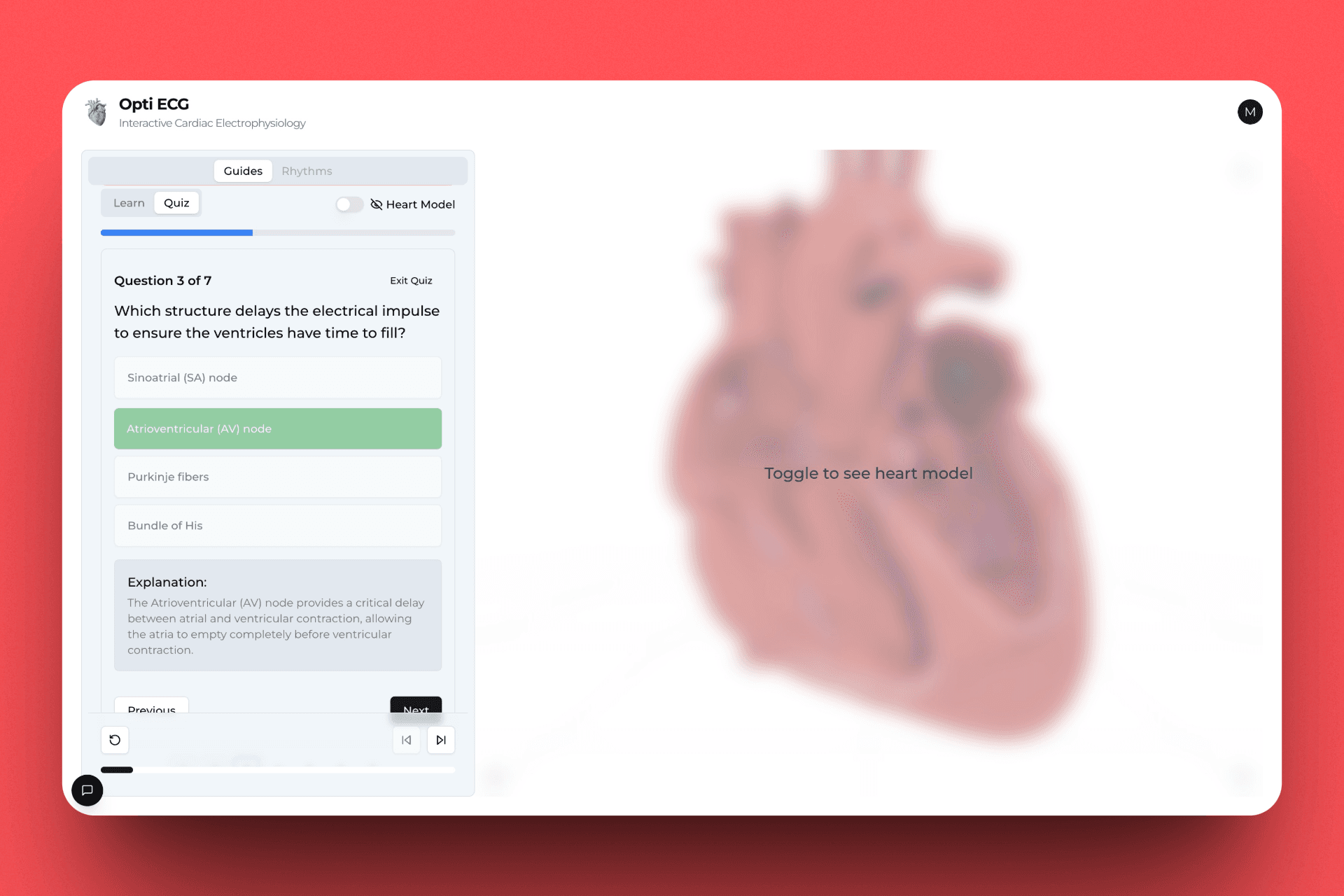 Opti Reference Image Opti ECG - Interactive 3D Cardiac Electrophysiology Learning Platform